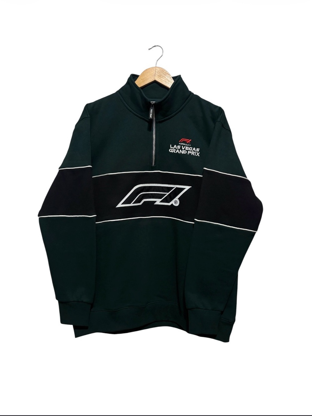 Las Vegas Grand Prix Black Half-Zip Pullover Sweater